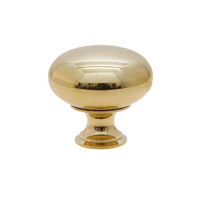 Classic Smooth Brass Cabinet Knobs 1-1/4 - Paxton Hardware