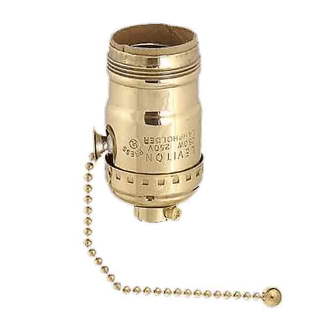 Brass Pull Chain Lamp Sockets - Paxton Hardware