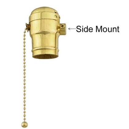 Brass Lamp Sockets, Side Mount - Paxton Hardware