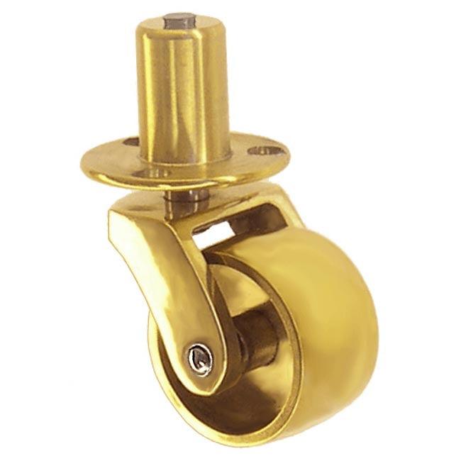 Castor Screw Plate – Brass/White Wheel – S5531 – 4 sizes - Period