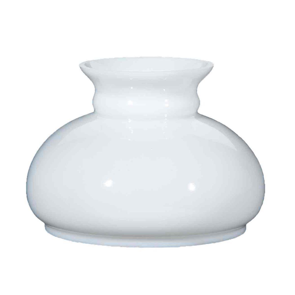 White Glass Lamp Shade, Ruffle-top, 10 inch - Paxton Hardware