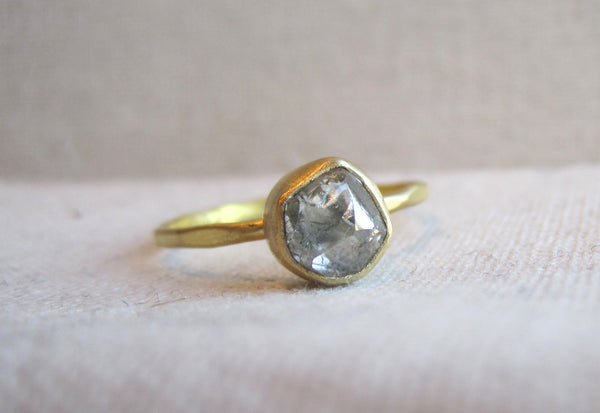 Rough Diamond Ring | Hammered – Sarah Perlis Jewelry
