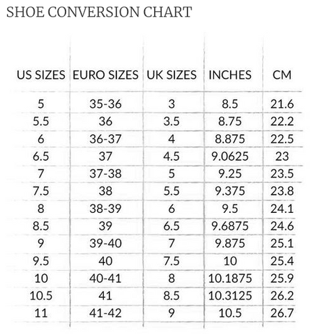 Size Chart – Shop Mimi's Boutique