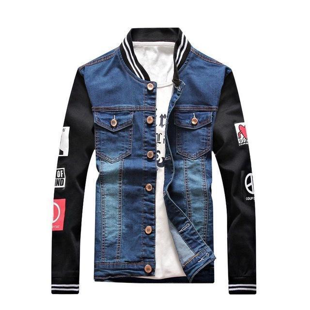 Men Patch Sleeve Denim Jacket – Live Ur Life Perfumes