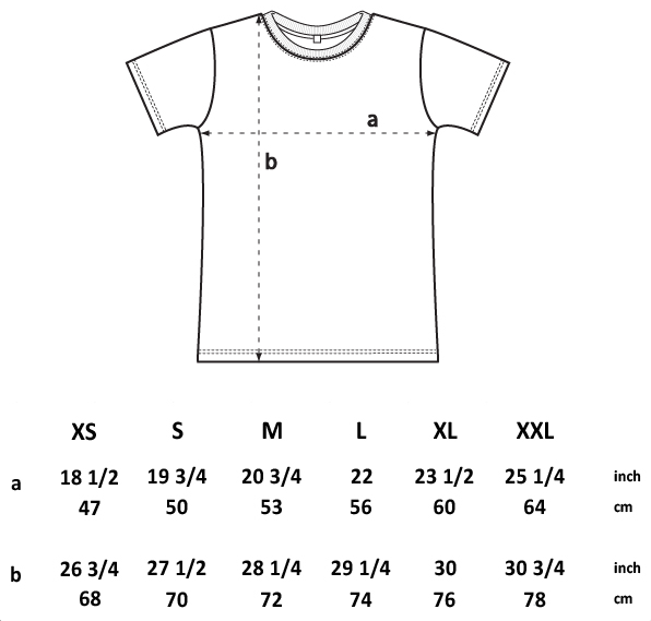 Continental T Shirt Size Guide