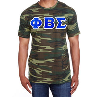 Phi Beta Sigma Letters Camouflage T-Shirt
