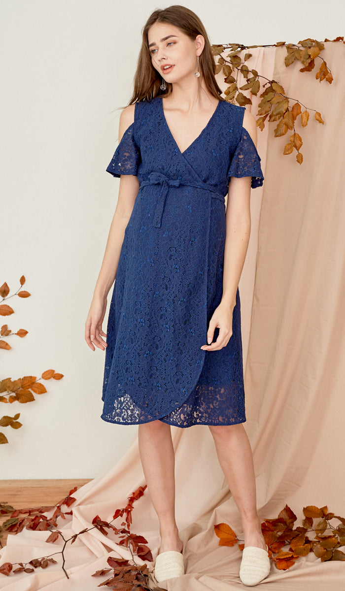 zara blue lace dress