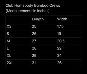Club Homebody Luxe Bamboo Crew in Charcoal
