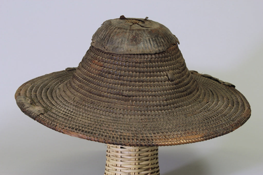 Very Old Vintage Straw Leather African Hat