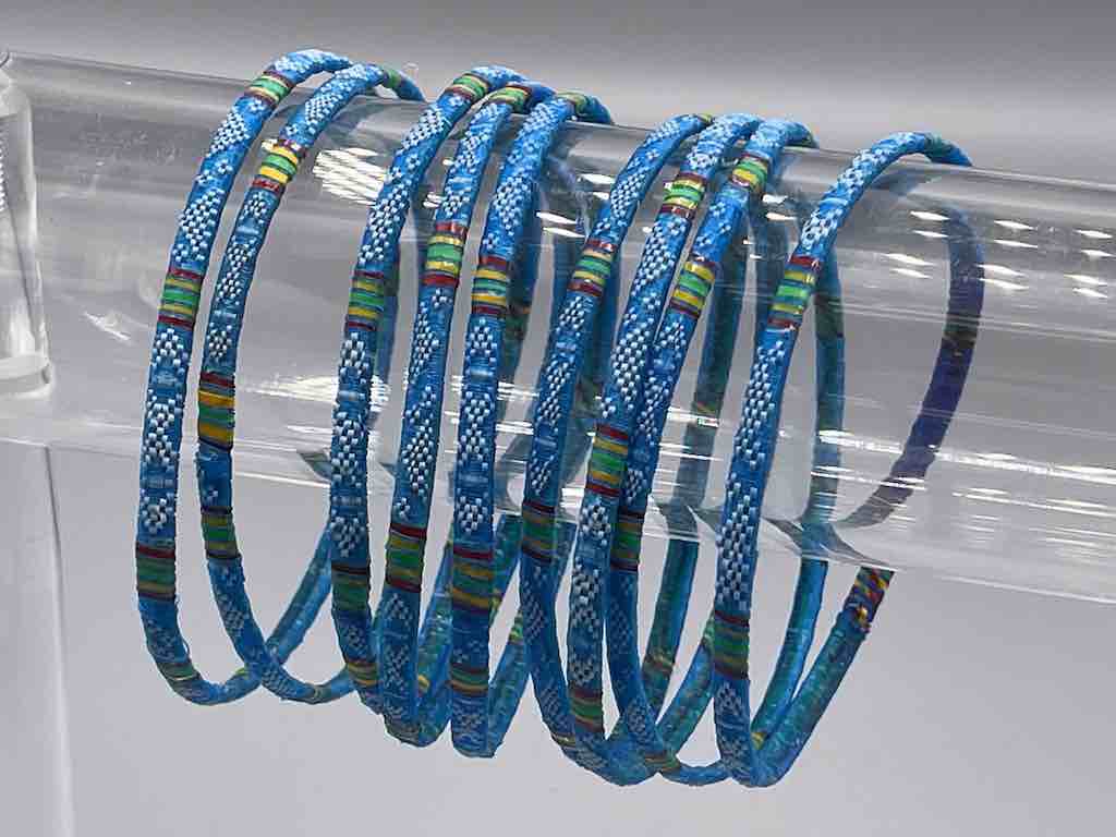 Very Thin Finest Design Recycled Plastic Bracelet - Turquoise