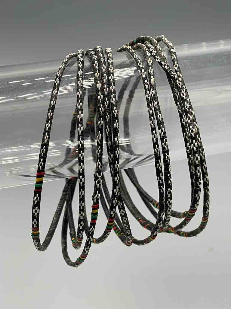 Narrowest Finest Design Recycled Plastic Bracelet - Black & 