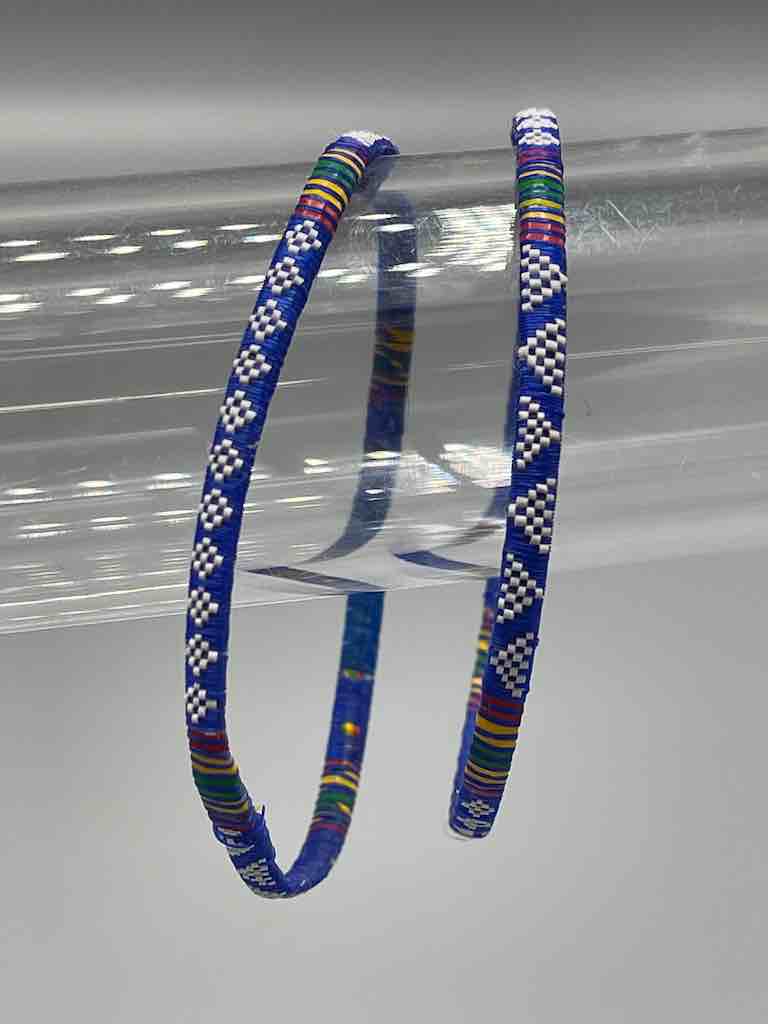 Very Thin Finest Design Blue Recycled Plastic Bracelet - Mali