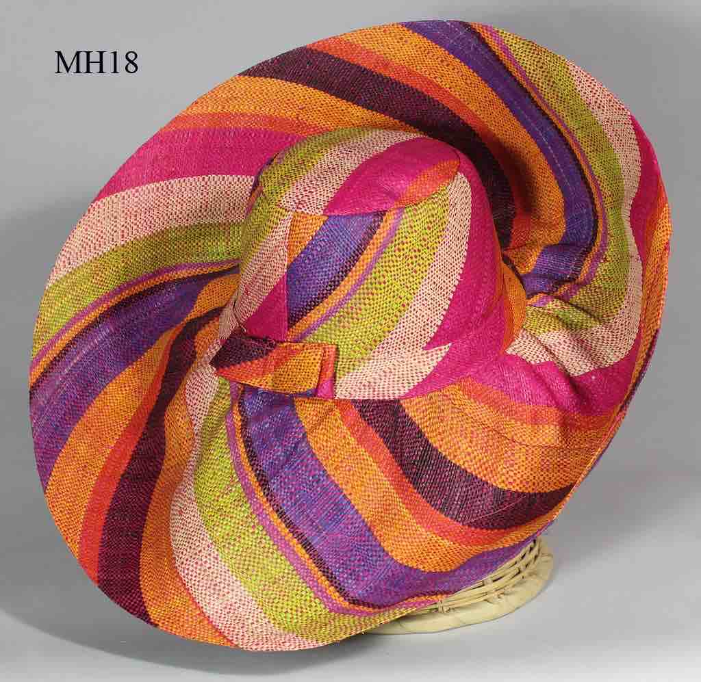 Lightweight Multicolor Raffia Ladies' Sun Fashion Wide Brim Hat