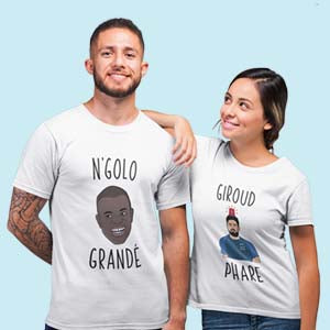 T-shirts Inshinytee - N'golo Grandé et Giroud Phare