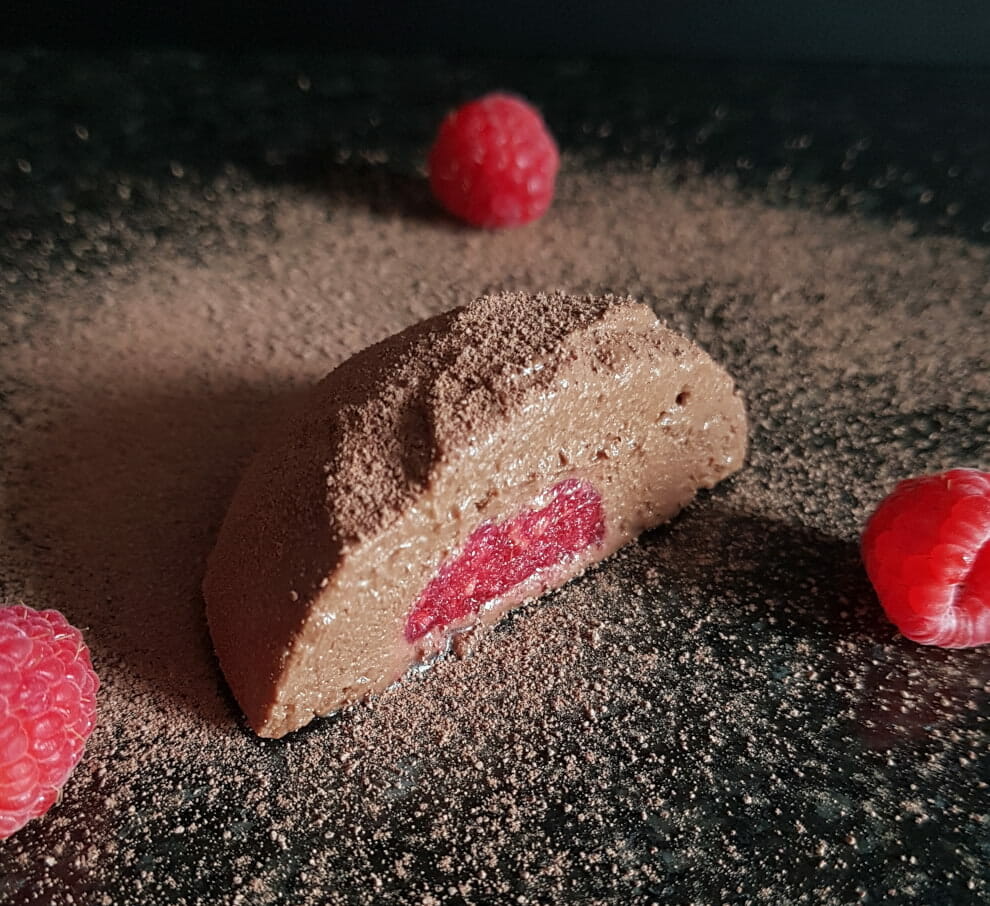 frozen chocolate raspberry mousse