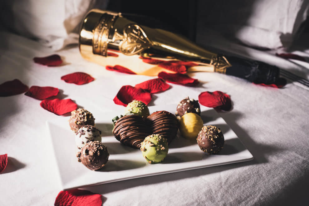 chocolate covered treats on a platter | To'ak Chocolate