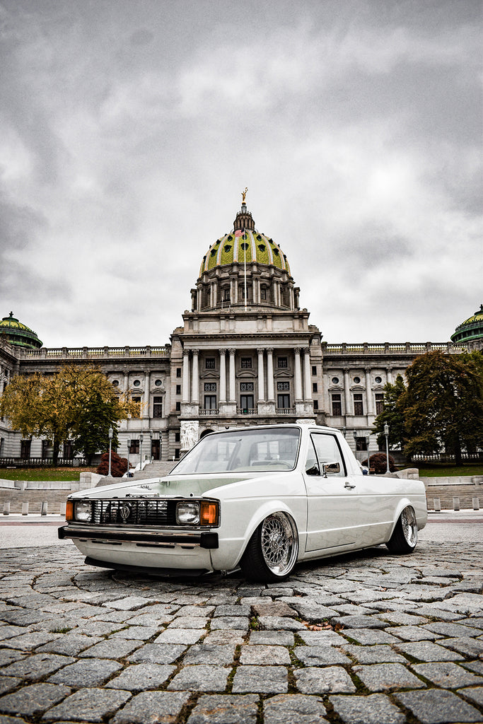 vw mk1 caddy stance front