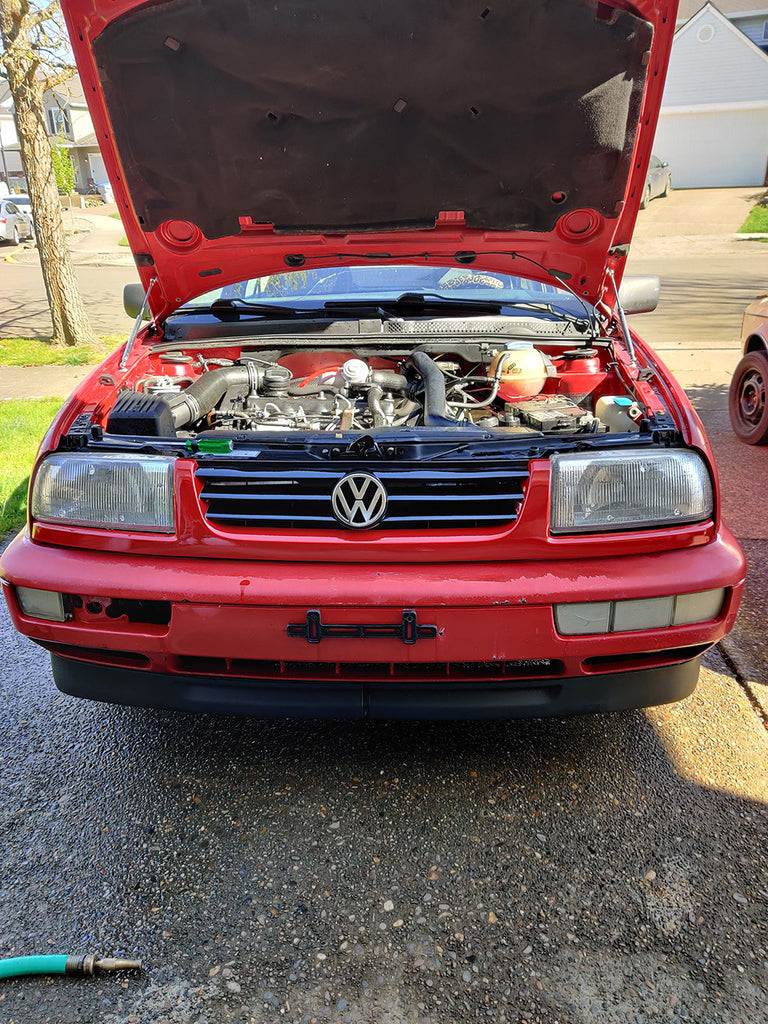 red mk3 jetta stock front