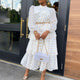 Pretty Woman Chic Chiffon White and Gold Dress Farie's Collection