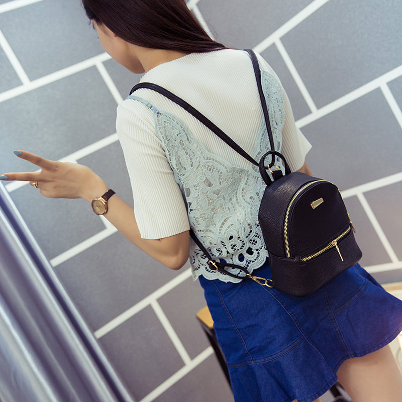 womens mini leather backpack