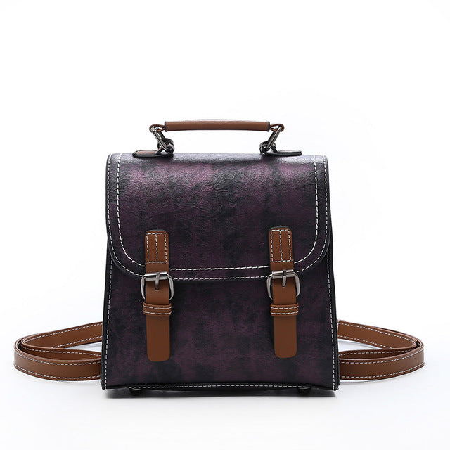 Retro Style Small Square PU Leather Mini Backpack Purse – Xperience Accessories