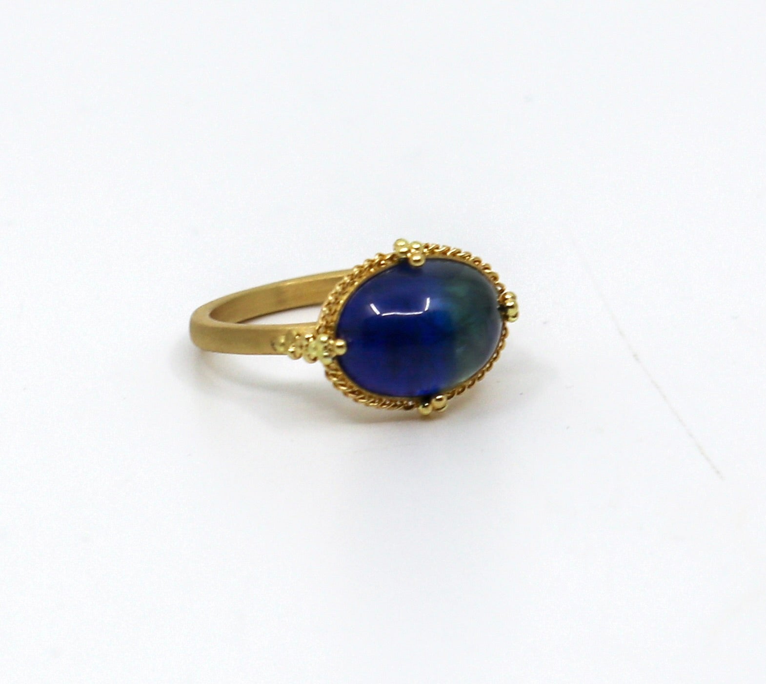 Tanzanite two toned ring