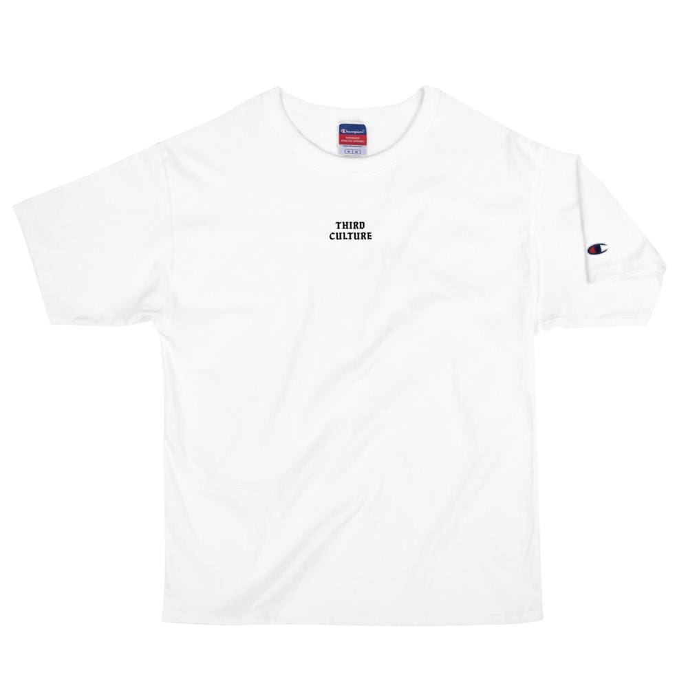 champion t shirt script