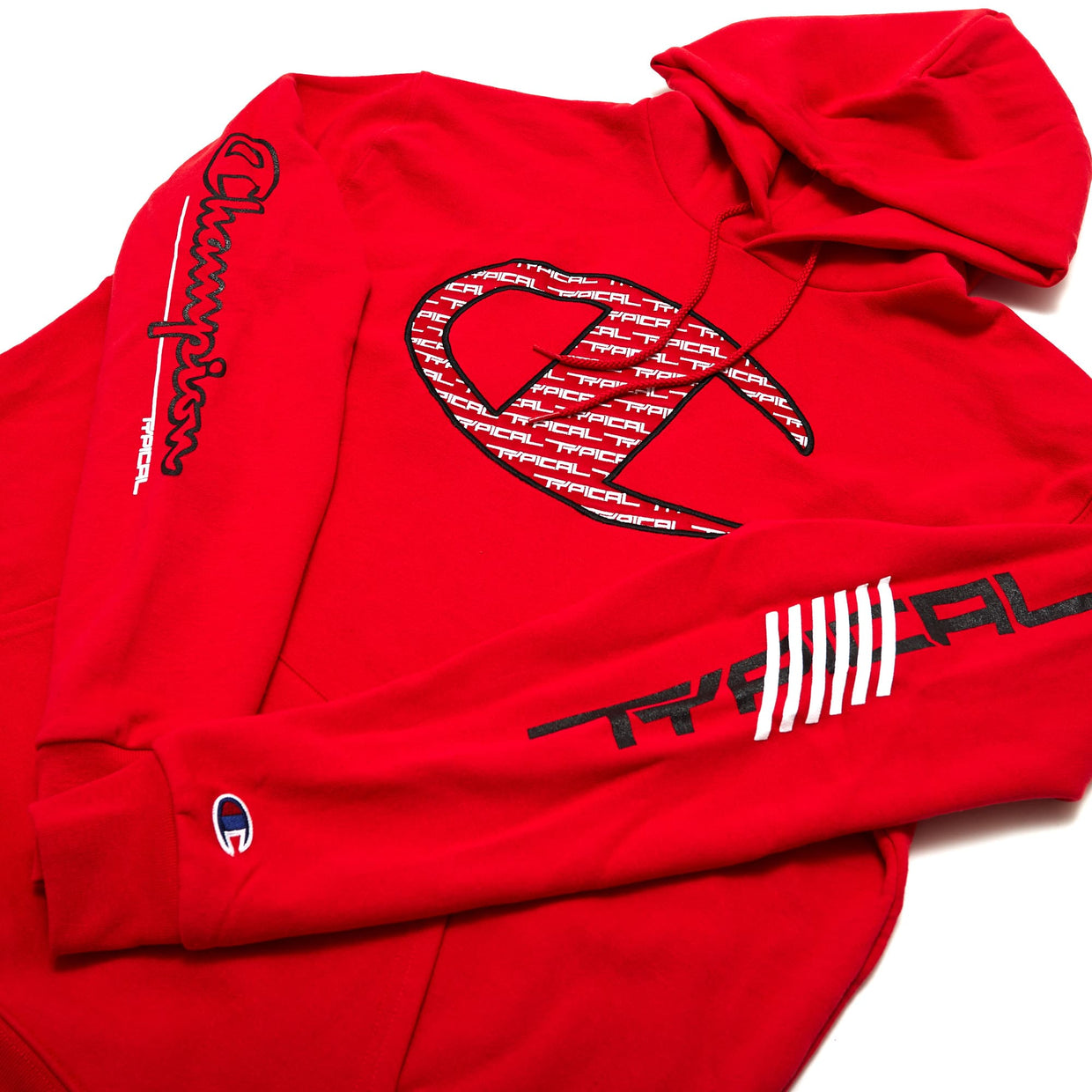 champion hoddie red