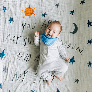 moon and stars swaddle