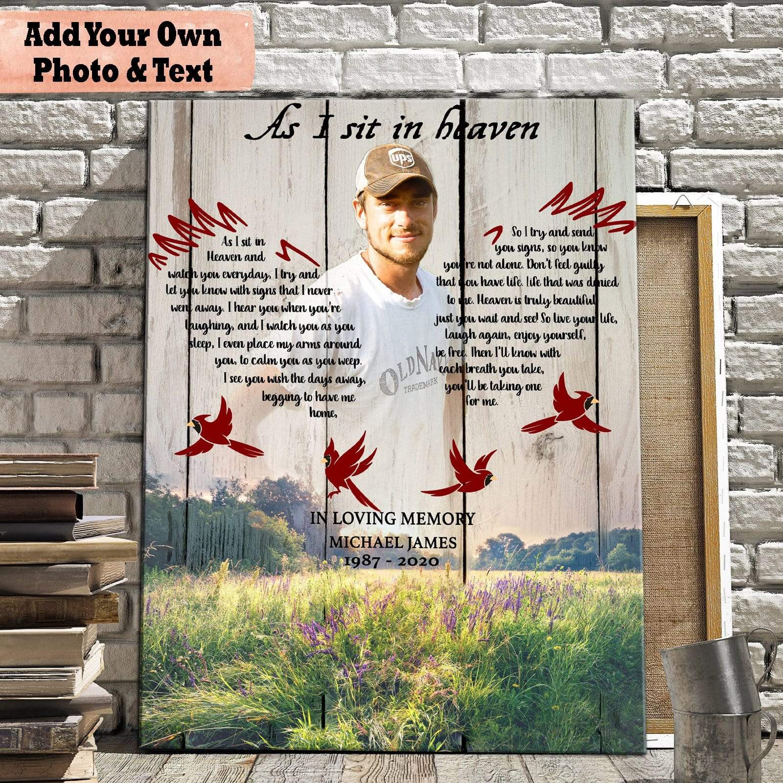 Download Cardinal As I Sit In Heaven I Try And Let You Know With Signs Poster No Frame Home Decor Home Decor Posters Prints