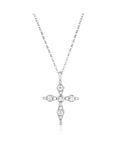 Tiny Cross Necklace - Diamond – Andrea Montgomery Designs