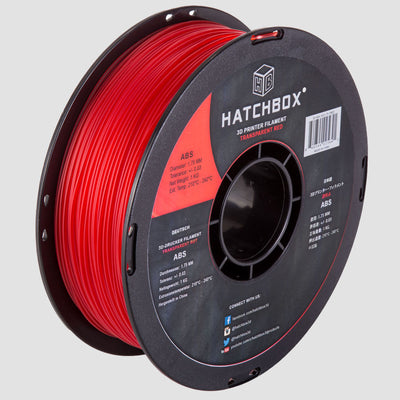 HATCHBOX ABS 1.75 mm 3D Printer Filament in Transparent Orange, 1kg Spool