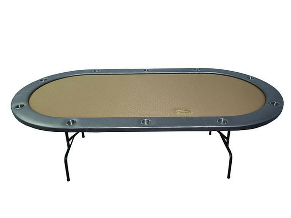 oval folding leg poker table