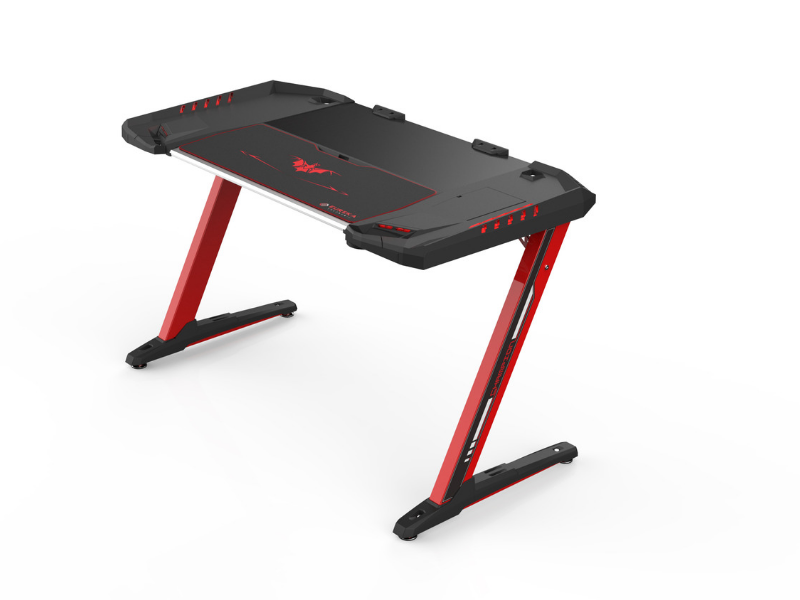 Carbon X Pro Ergonomic Z2 Gaming Desk Red Computer Gaming Desk