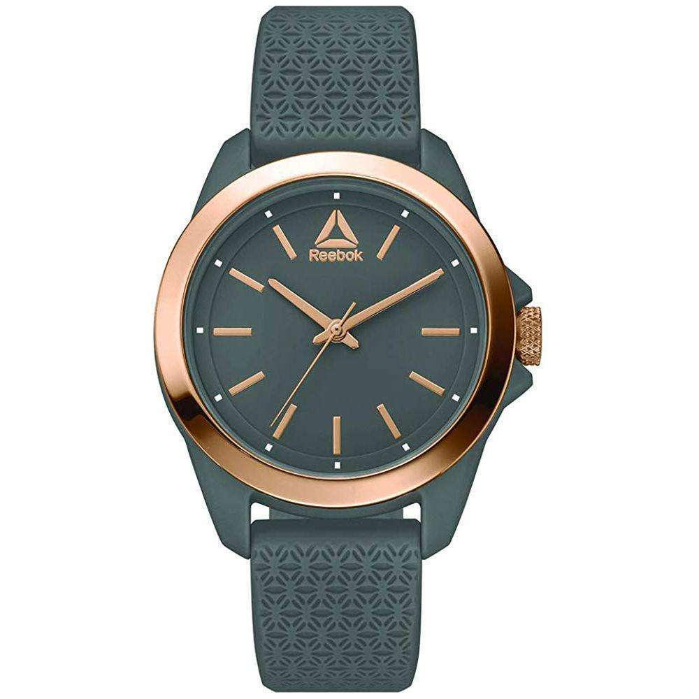 reloj reebok negro con dorado