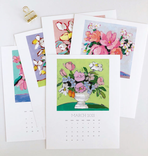 2021 Wall Flowers Calendar by Jennifer Allevato Fine Art