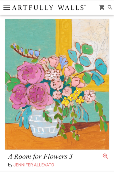 A Room for Flowers 3 art print by Jennifer Allevato for Artfully Walls