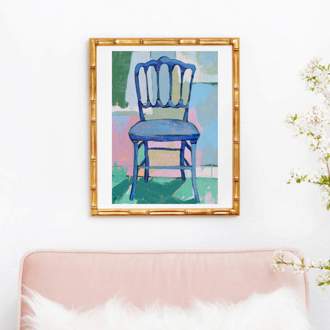 Chair in Denim fine art print by jennifer allevato fine art