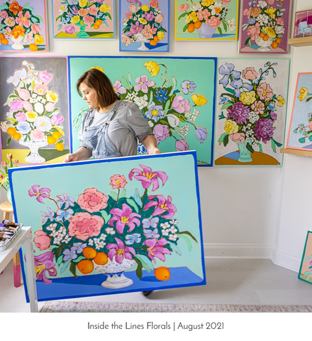 Inside the Lines Floral Archive by Jennifer Allevato Fine Art