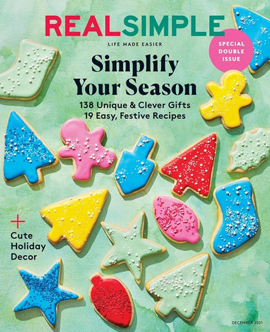 Real Simple Magazine December 2021 cover