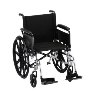 Nova 20 inch Steel Wheelchair with Detachable Desk Arms and Footrests