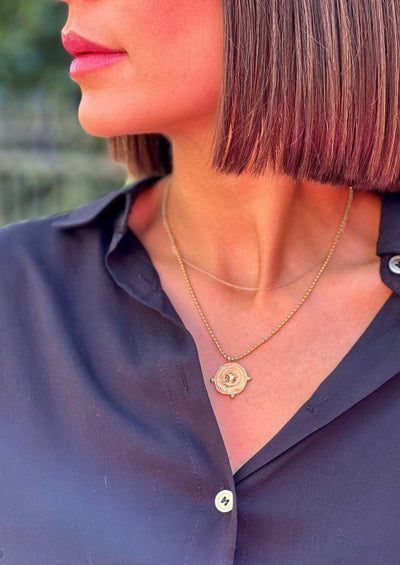 Gigi Double Coin Necklace – Sahira Jewelry Design