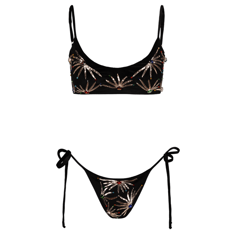 Talia Black Bikini Oceanus Swimwear