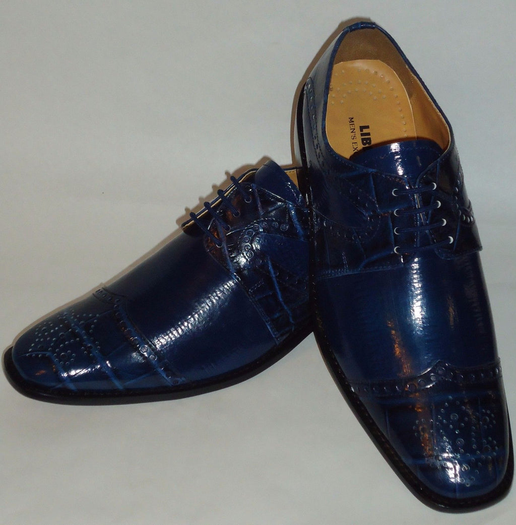 mens navy blue leather dress shoes