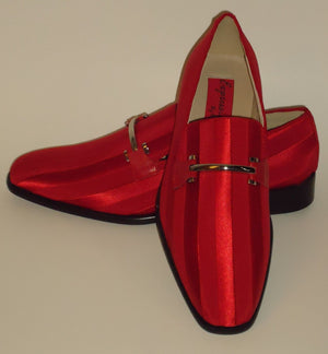 red satin dress shoes