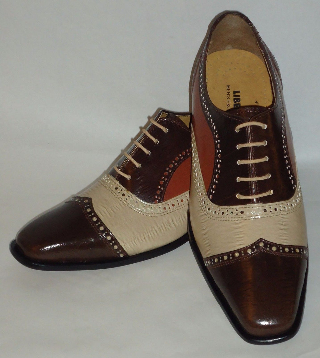 mens cognac wingtip dress shoes