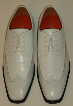 white wingtip shoes