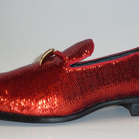 red glitter shoes men