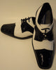 Mens Old School Black White Shiny Croco Look Dress Shoes Roberto Chillini 6744 S