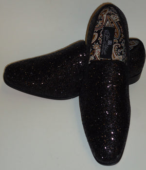 mens black glitter dress shoes